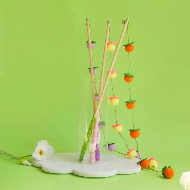 Juguete para gatos con mango de madera, palo de cola de caqui, varilla larga con campana, resistente a los arañazos, a prueba de mordeduras, autojuego - imagen 3