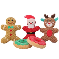 Juguete peluche navidad para perros – Santa y alce con chirrido