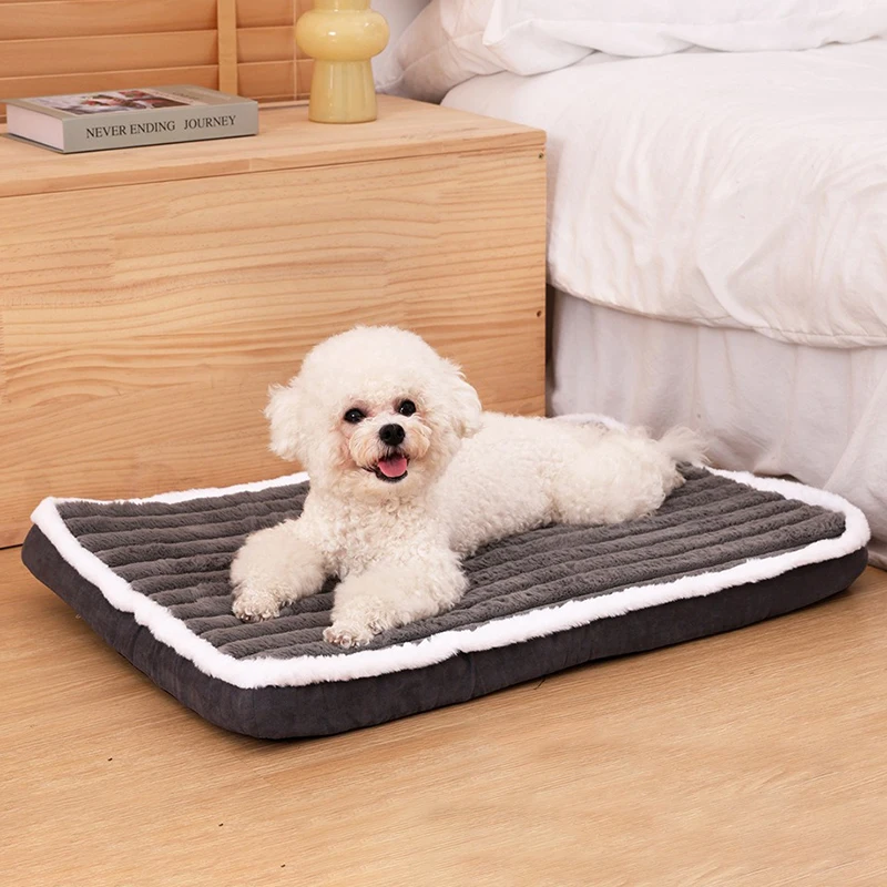 Cama de invierno para perros, almohadillas lavables para dormir para perros, perrera suave, impermeable, cama para perros grandes, caja de huevos, esteras de espuma para cachorros, razas medianas y pequeñas