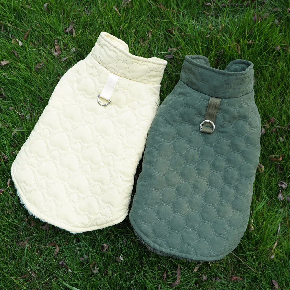 Nueva ropa de algodón para mascotas, ropa de terciopelo para perros de otoño e invierno, ropa cálida para perros pequeños, ropa de Corgi que se puede remolcar, productos para mascotas - imagen 4