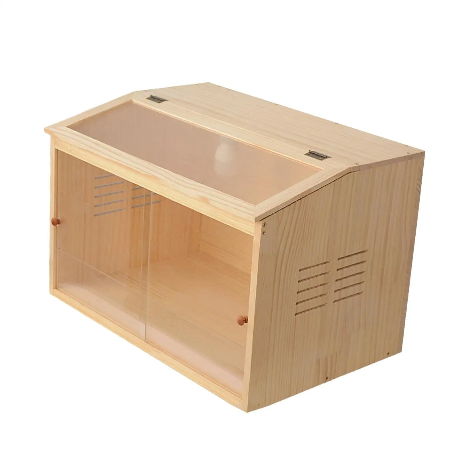 Chicken Brooder Box Hamster Cage Wood Ornamental Small Chicken Coop Hamster Breeding Box for Duck Mouse Chinchillas Sleeping