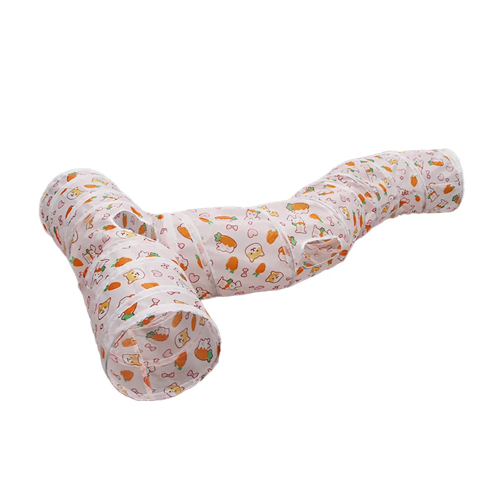 Túnel de zanahoria para gatos, suministros para mascotas, T S Pass, túnel de juego, túnel plegable para gatos, juguetes para gatos, barril de taladro transpirable para papel fuerte para interiores - imagen 5