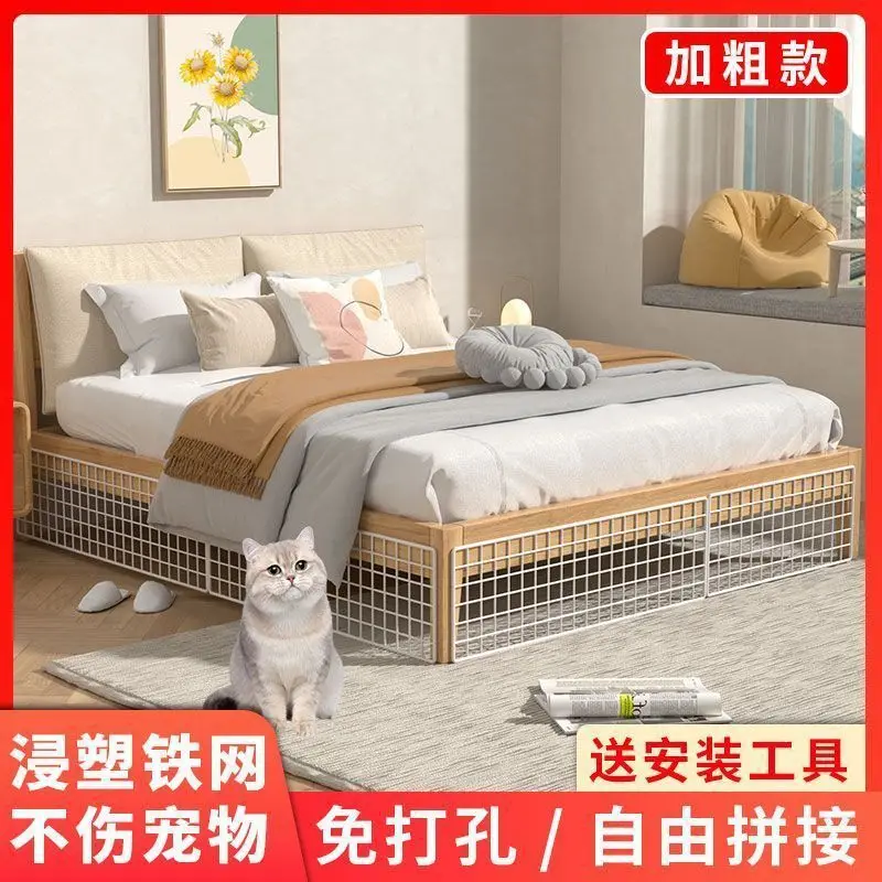 Valla para perros y gatos, barandilla deflectora, sello inferior de cama, red de aislamiento anti-gatos para interiores, valla para conejos, puerta, balcón, ventana, red de sellado - imagen 3