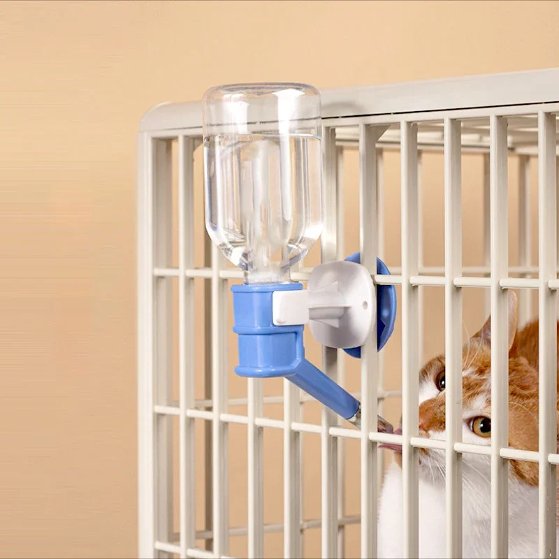 Dispensador de agua para perros y gatos, botella colgante, hervidor de agua para bebidas montado en la pared, taza de alimentación con cabezal de acero inoxidable, suministros para mascotas - imagen 3