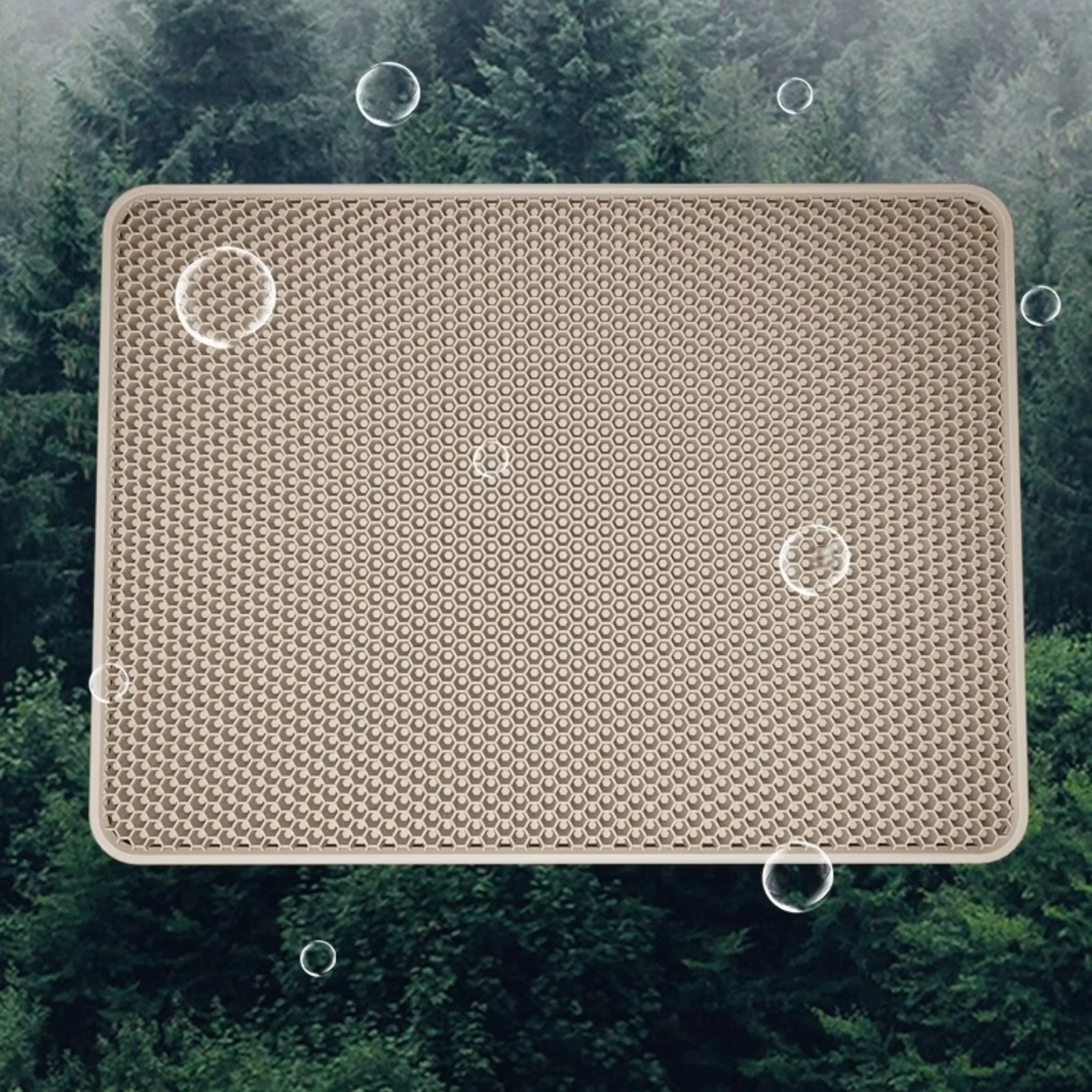 Estera para mascotas impermeable de doble capa, alfombrilla para inodoro, alfombrilla para gatos, antideslizante, lavable con arena, suministros Mlean - imagen 5