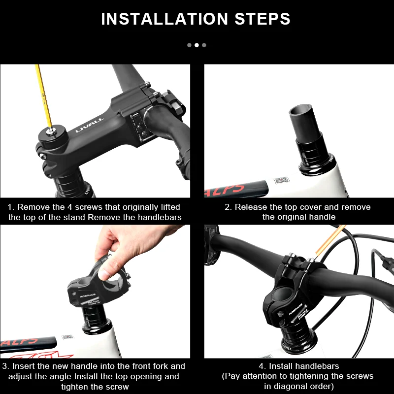 Manillar corto montaña carretera compatible horquillas y manillares - imagen 2