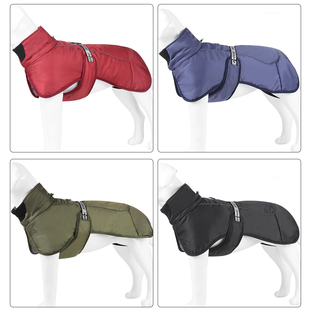 Ropa de invierno para perros, abrigo cálido impermeable a prueba de viento para perros medianos y grandes, chaqueta reflectante segura para mascotas, trajes de Pug Labrador, disfraz - imagen 2