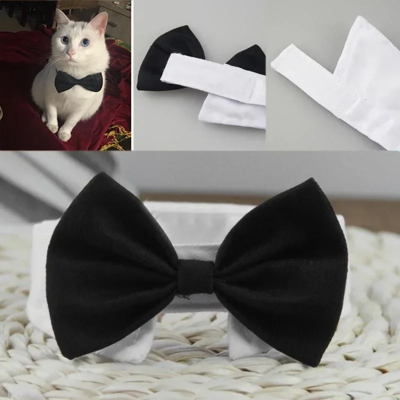 Corbata ajustable con lazo para perros y gatos, disfraz para mascotas, Collar para perros pequeños, accesorios de aseo para cachorros - imagen 3