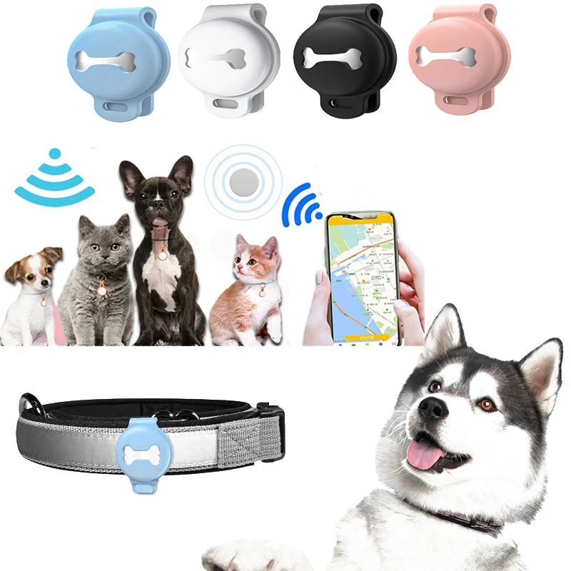 Cubierta de rastreador GPS para mascotas, cubierta de localizador inteligente, rastreador portátil para perros, gatos, perros, pájaros, cubierta de seguimiento de registros antipérdida, funda de silicona