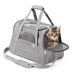 Bolsa transportadora plegable transpirable para perros y gatos