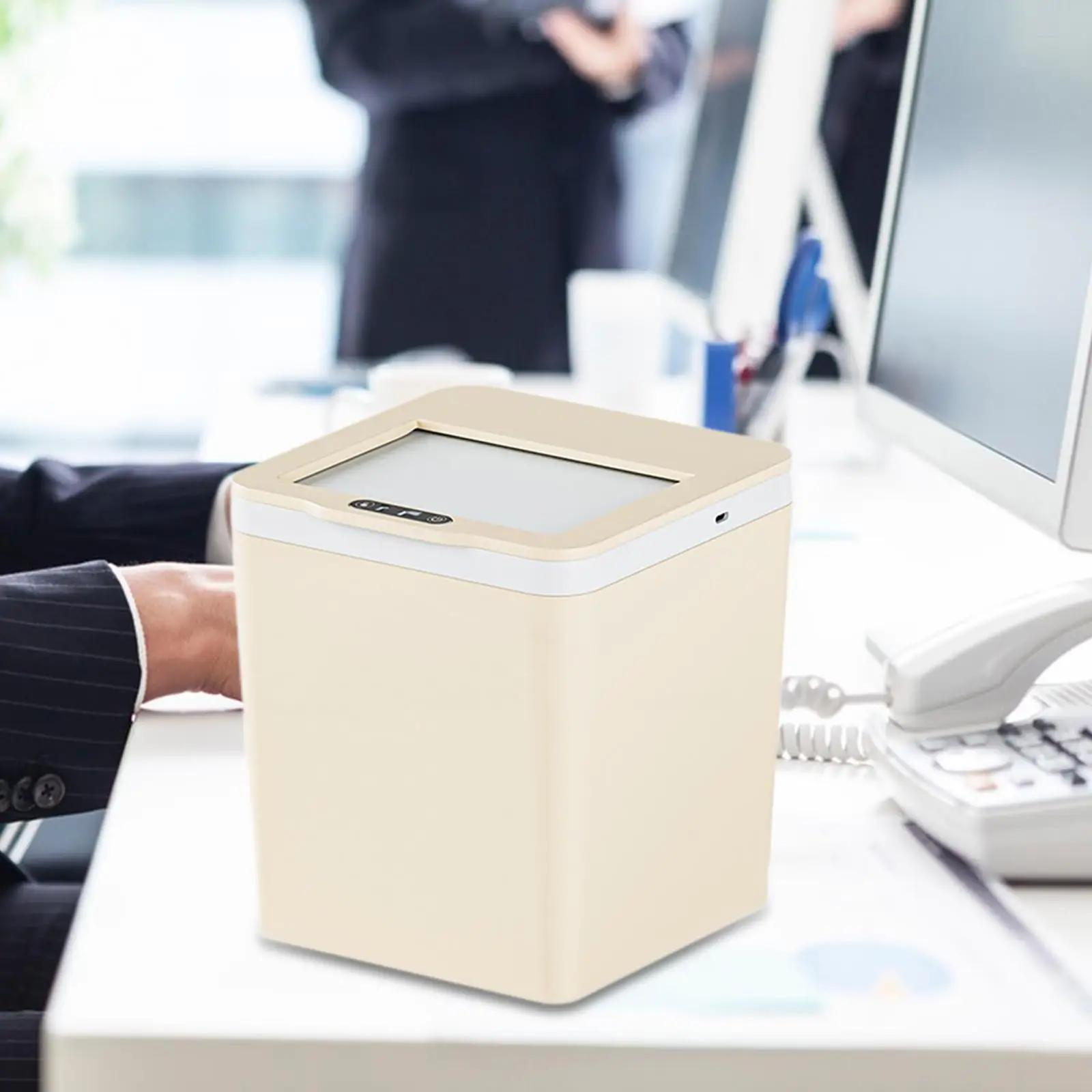 Mini Smart Trash Can with Sensor Technology Portable Garbage Bin Easy Clean for Bathroom Kitchen Living Room