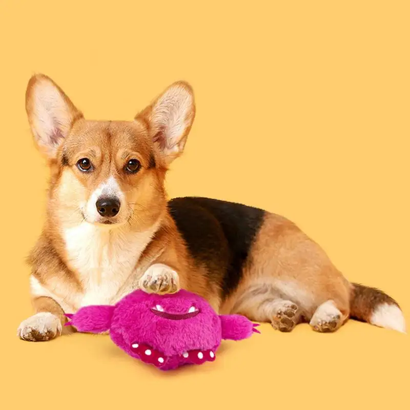 Juguete de peluche eléctrico para perros, bolas de dentición para cachorros, interactivo, USB, mordedura de peluche con 3 baterías para gatos y Mascotas - imagen 3