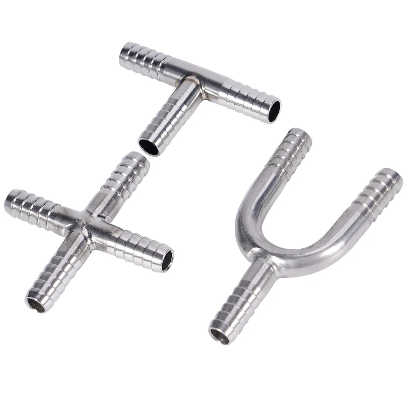 Conector en T de acero inoxidable para manguera de acuario doméstico