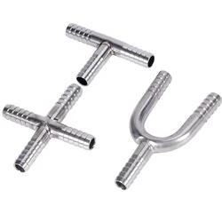 Conector en T de acero inoxidable para manguera de acuario doméstico