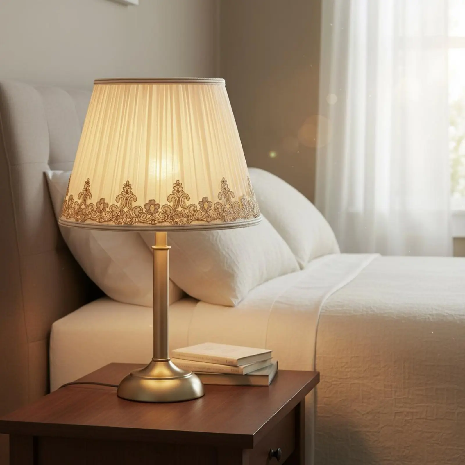 Pantalla de lámpara con luz cálida para mesa – Decorativa y táctil - imagen 4