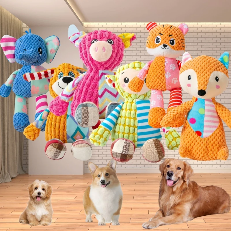 Juguete de peluche para mascotas, rompecabezas para perros y gatos, animales bonitos, resistente a mordeduras, interactivo, chirriante, limpieza de dientes de perro, juguete para masticar, suministros para mascotas - imagen 2