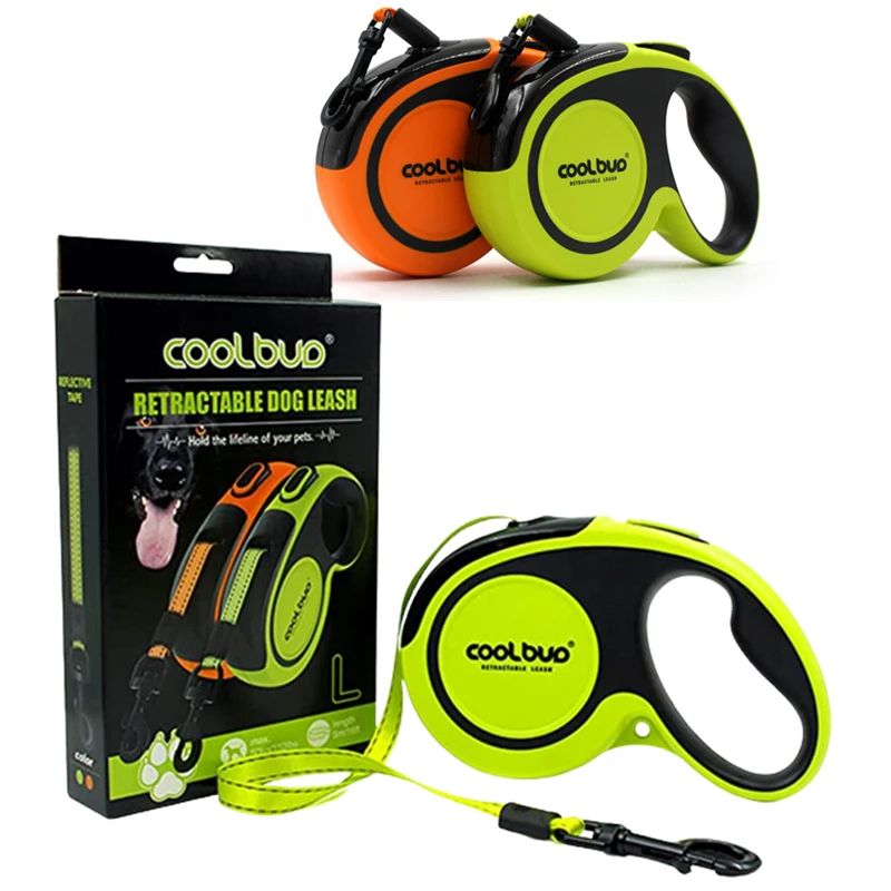 Correa retráctil de lujo para mascotas, accesorio de 5M para perros grandes y medianos, gatos y cachorros, cordón de extensión automático pequeño