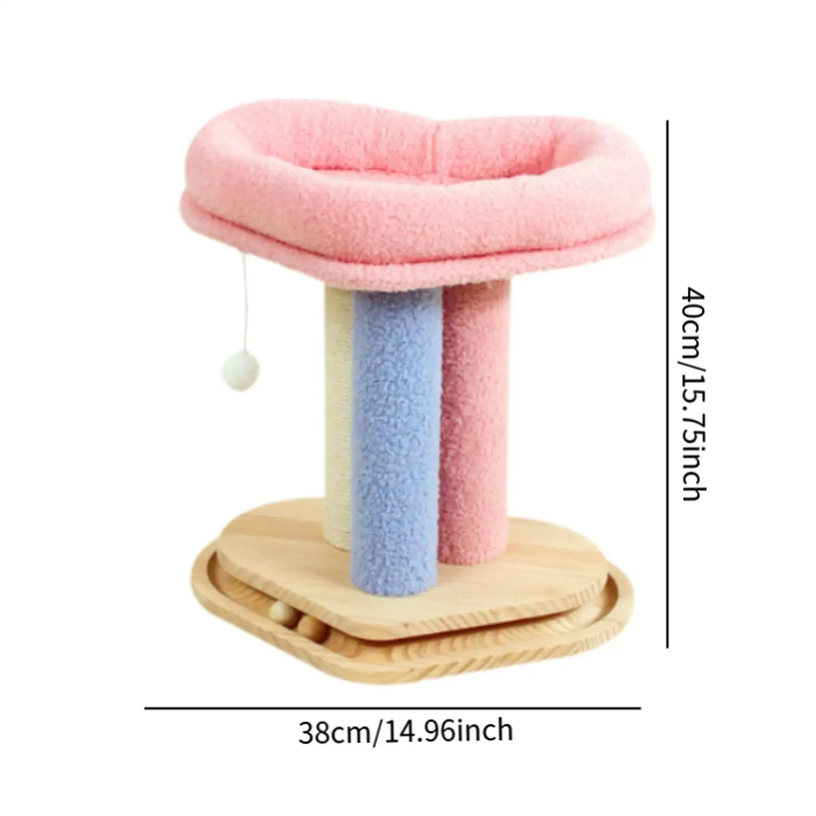 Cat Scratcher Post,Cat Sisal Scratcher Tree,Cat Toy,Interactive Toy Wooden for Indoor Cats Kitten Scratch for Kitties Cats