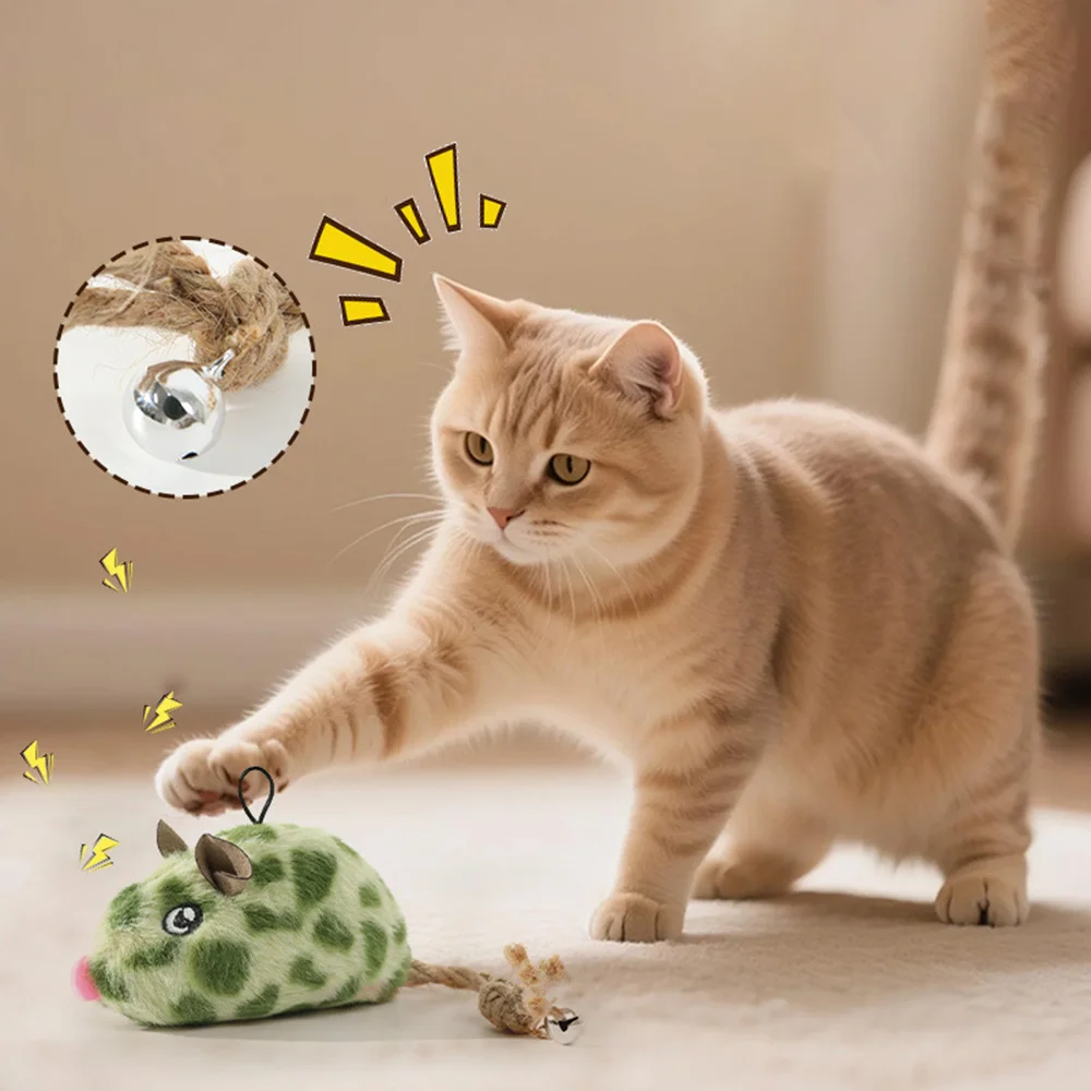 Squeaky Durable Mouse Cat Toy, Interactive Self-Play Pet Toy for Boredom Relief, Energy-Burning Chew Toy for Kittens & Cats - imagen 2