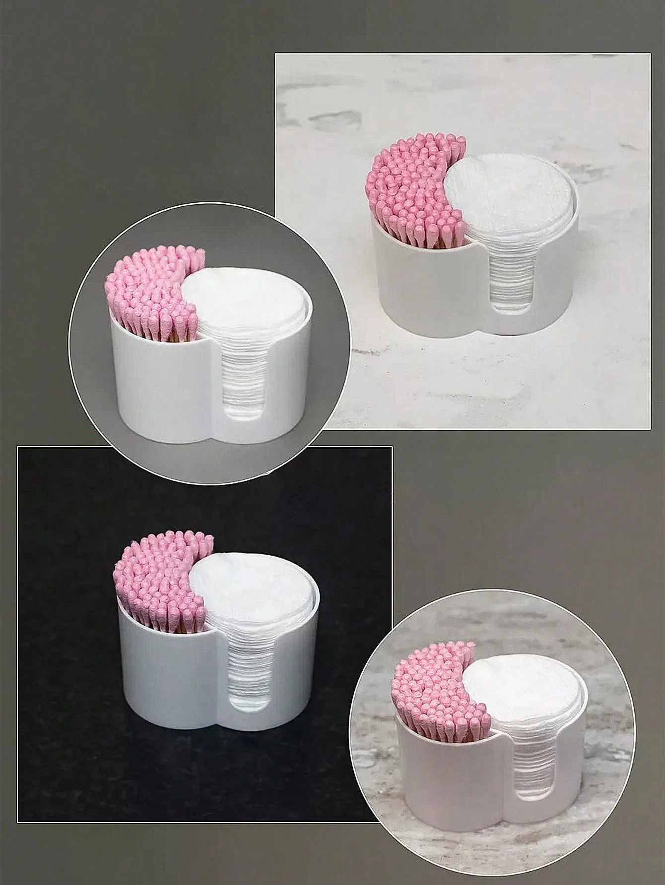 Soporte para bastoncillos y palillos de dientes – Dispensador baño - imagen 2