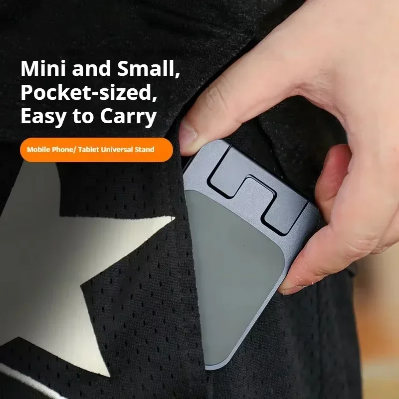 Soporte de teléfono plegable de aluminio para Iphone Samsung soporte sólido para Huawei Xiaomi soporte de mesa de Metal soporte Universal para teléfono - imagen 5