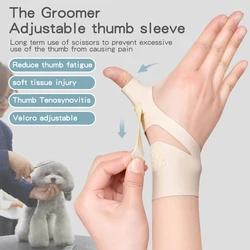 Protector de muñeca con funda pulgar antifatiga para gatos y perros