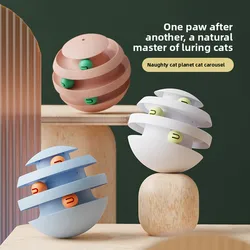 Juguete interactivo para gatos - Pelota giratoria resistente