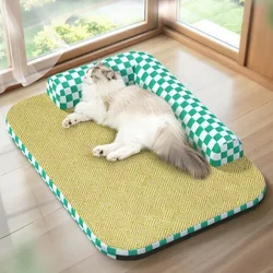 Esteras refrescantes de mimbre para gatos y perros - cama suave verano