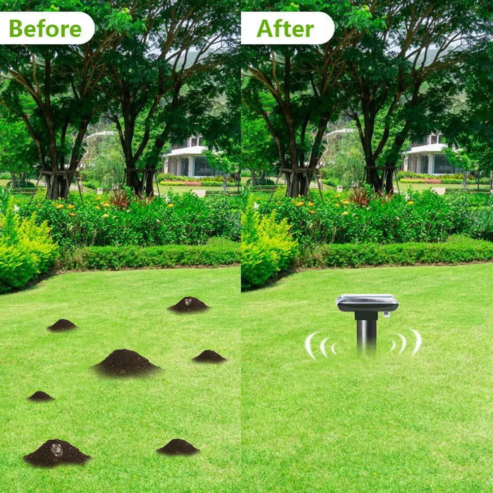 Repelente de serpiente ultrasónico Solar para exteriores, 6 piezas, repelente electrónico de serpiente para jardín, patio, granja - imagen 5