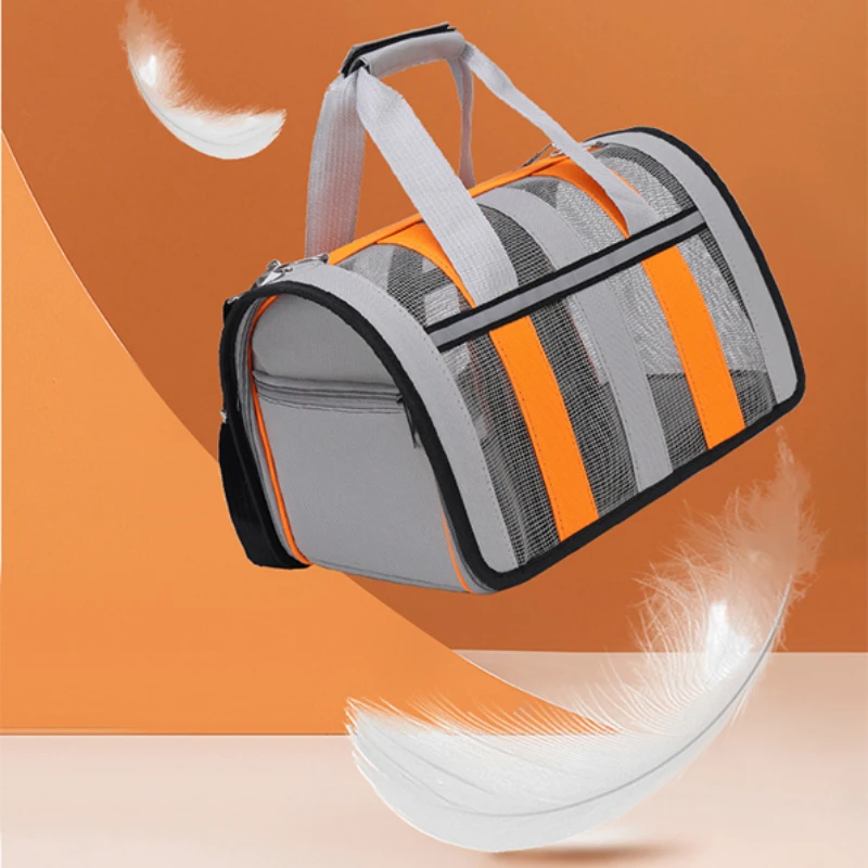 Bolsa de transporte para mascotas, bolso portátil para gatos y perros, transportador transpirable de verano, bolsa de viaje para cachorros y gatitos, suministro para mascotas - imagen 4