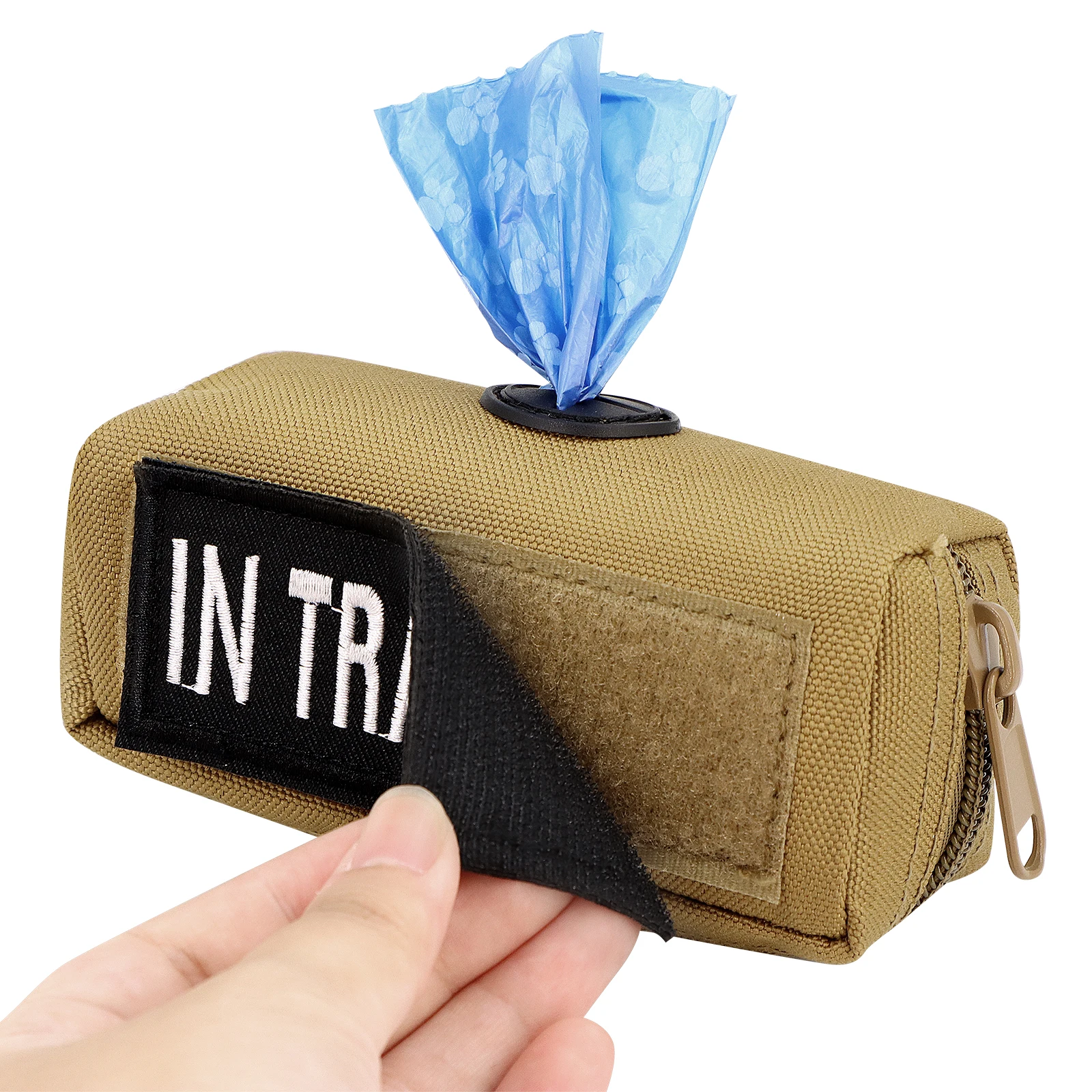 Accesorio de entrenamiento multifuncional para mascotas, bolsa táctica de entrenamiento para perros con dispensador de bolsas para excrementos, bolsa para caminar para perros para entrenar a caminar - imagen 3