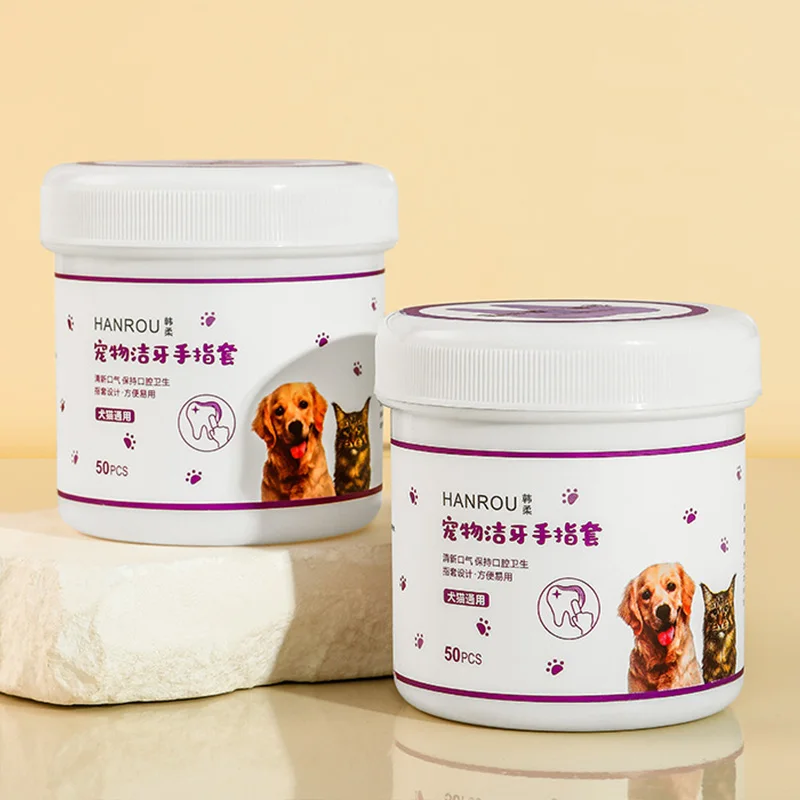Toallitas para limpieza de dientes de mascotas, toallitas para ojos y orejas de perro y gato, almohadillas para manchas de desgarro, cepillo de dientes efectivo de calidad alimentaria, suministros para mascotas - imagen 4