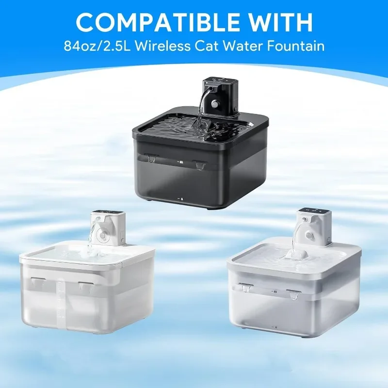 Filtros de repuesto de 6 piezas y Filtros de espuma para mascotas, cartucho de filtro de fuente de agua inteligente inalámbrica para gatos - imagen 5