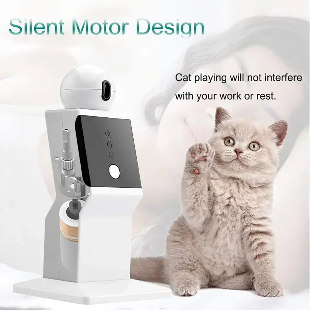 ATUBAN Juguete láser automático para gatos recargable, juguete láser interactivo de movimiento aleatorio para gatos y gatitos, juguete para hacer ejercicio con punto rojo para gatos - imagen 3