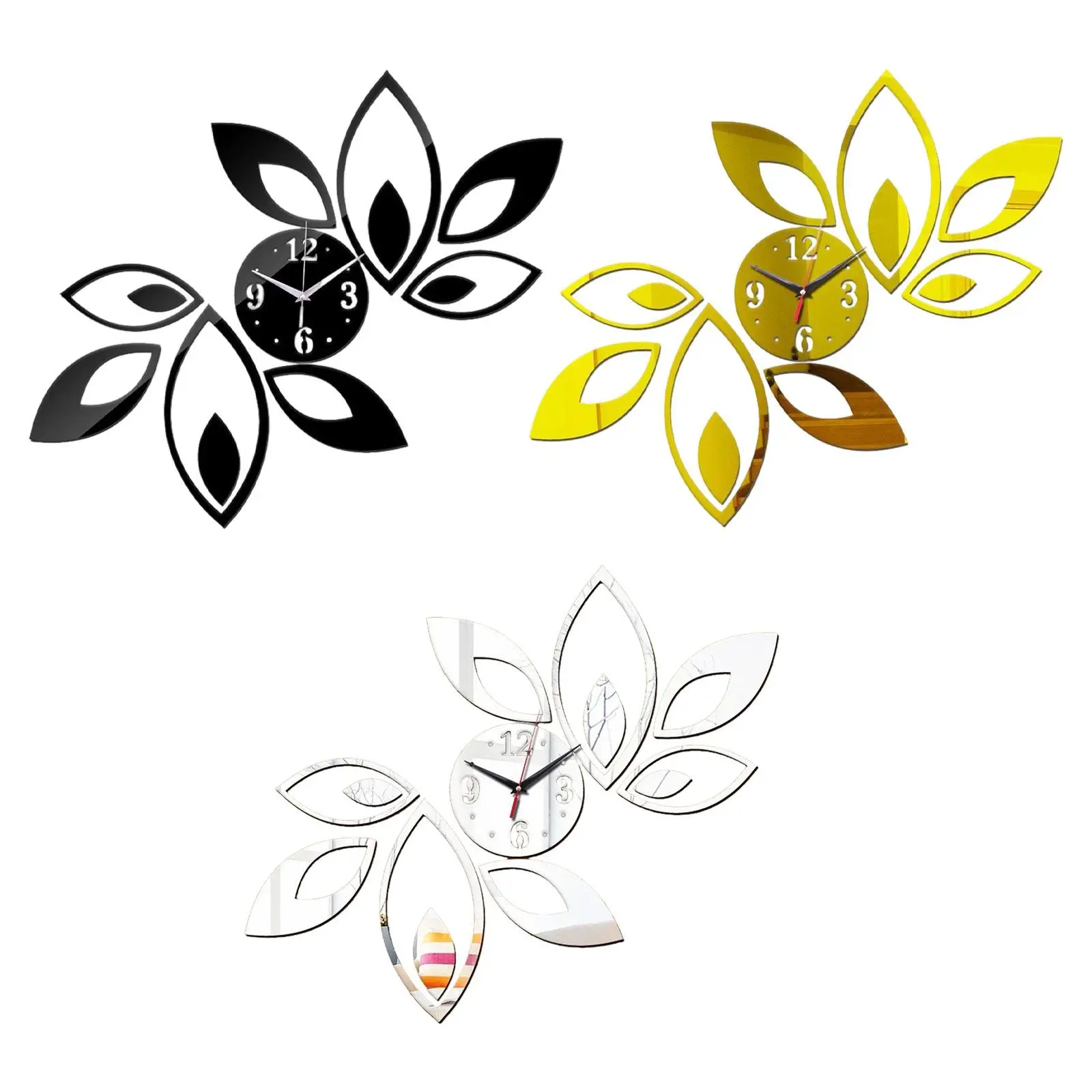 Reloj de pared con espejo acrílico, sin tictac, silencioso, preciso, arte moderno, grande para sala de estar, cafetería interior, cocina y dormitorio - imagen 2