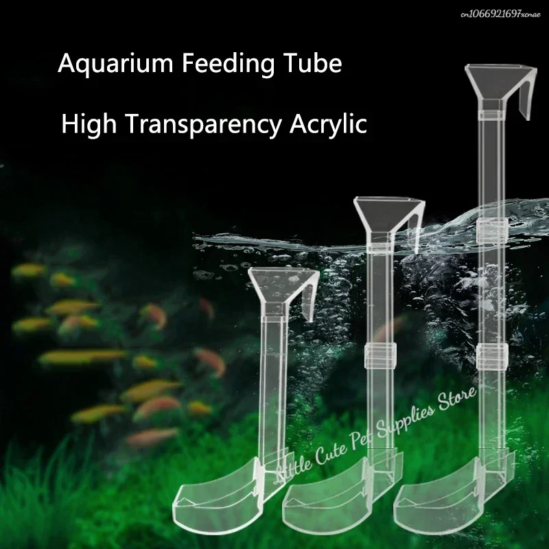 Tubo de alimentación de acuario acrílico, alimentador de precisión de camarones de cristal para pecera, bandeja de alimentación, anillo de alimentación, alimentadores de acuario - imagen 2