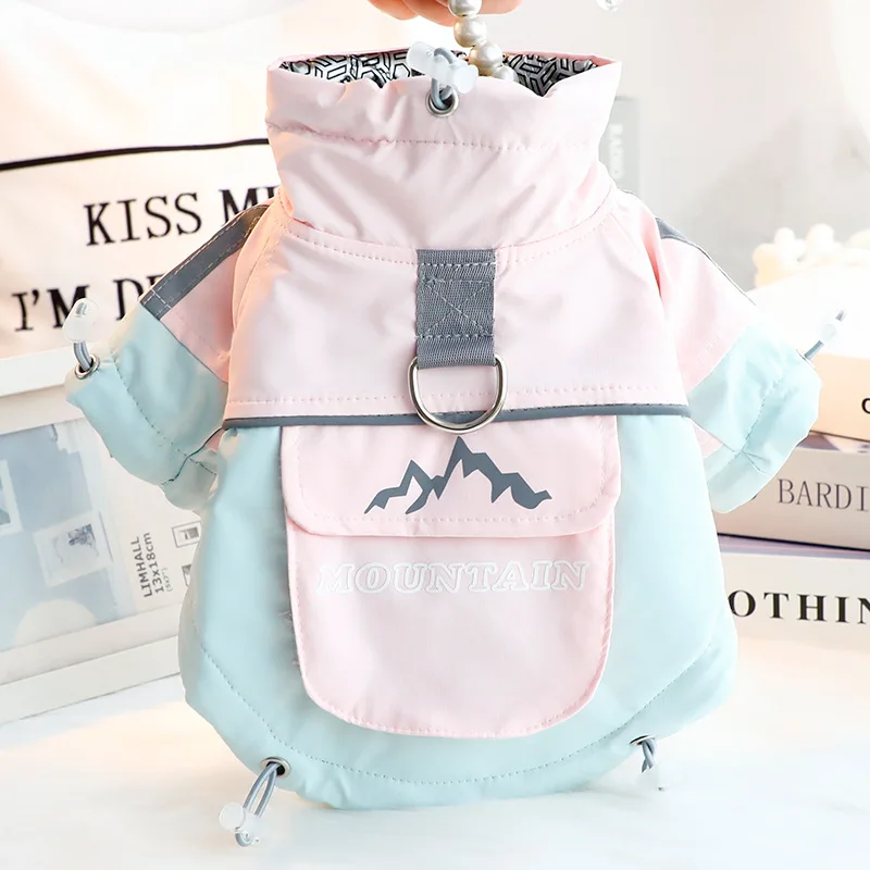 Ropa para perros, ropa de otoño e invierno, ropa gruesa con carga de tres pruebas, ropa acolchada de algodón para deportes al aire libre, suministros para perros pequeños - imagen 2