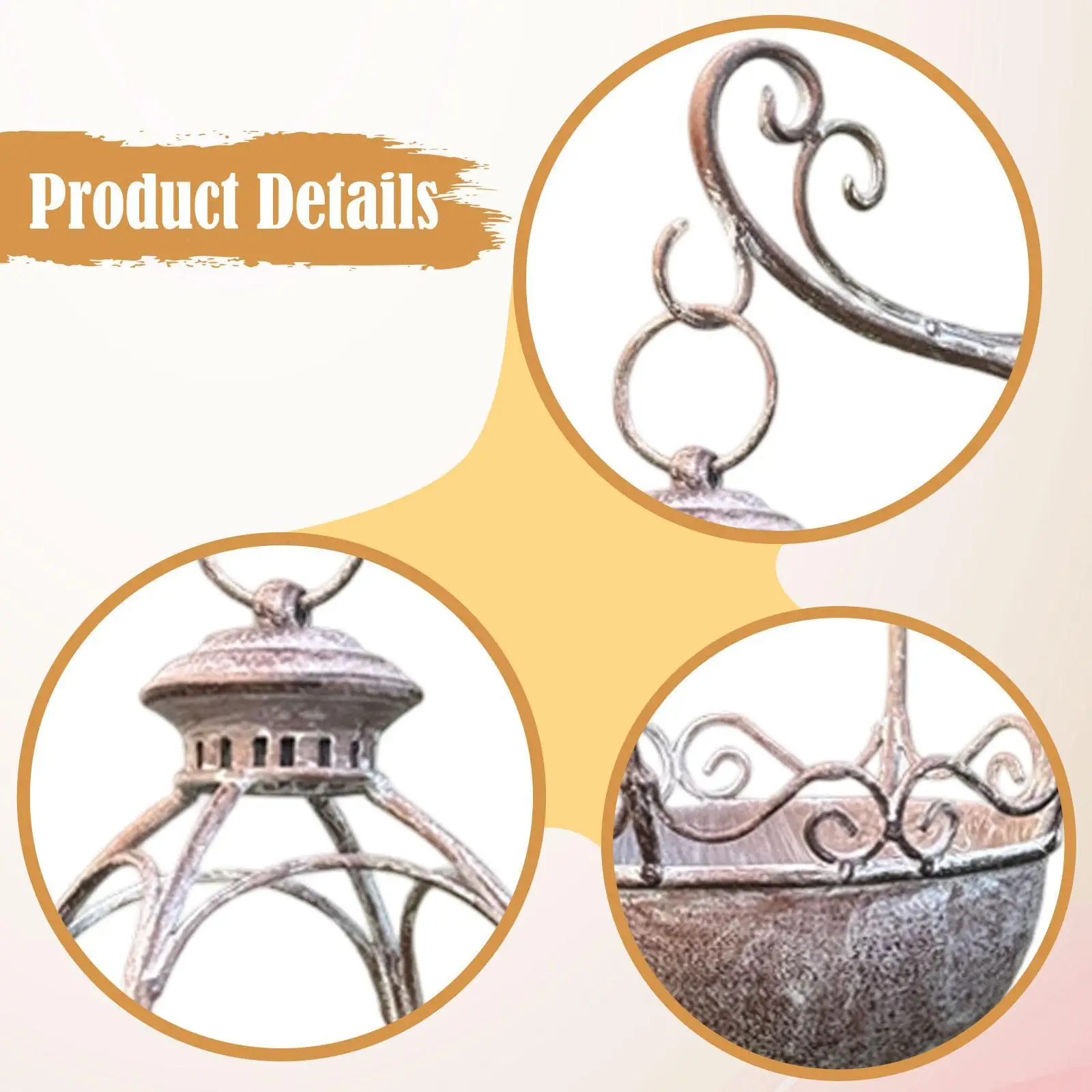 Macetero de pared, estilo vintage, maceta colgante clásica para valla, - imagen 5