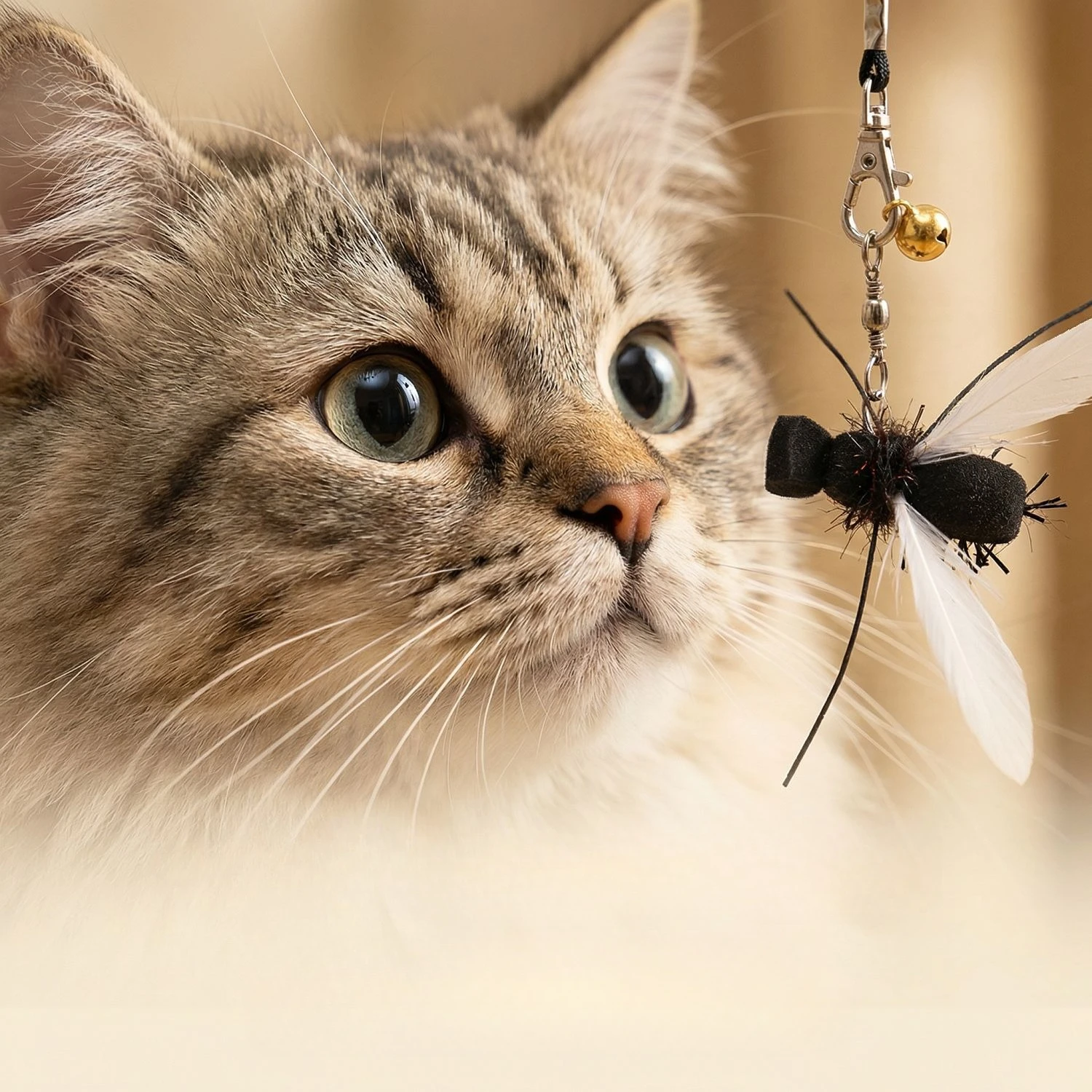Cabeza de repuesto juguete gato hormiga simulada con plumas - imagen 2