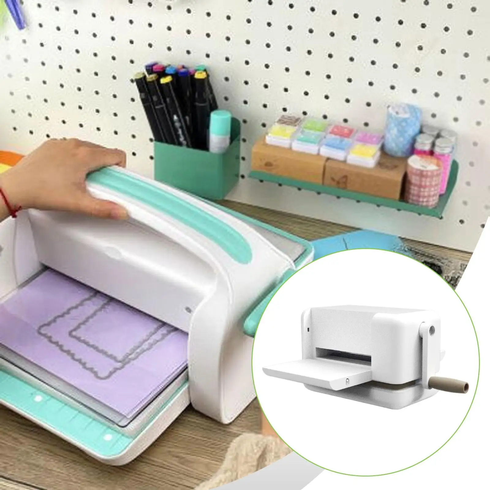 Máquina de estampado troquelado, máquina de manivela manual, regalo de cumpleaños, fabricación de tarjetas de papel, accesorios multifunción para álbum de recortes - imagen 4