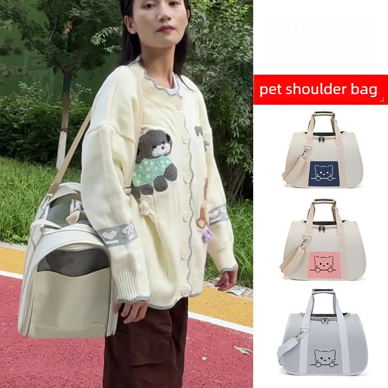 Transportín plegable transpirable para perros y gatos – Gran capacidad - imagen 4