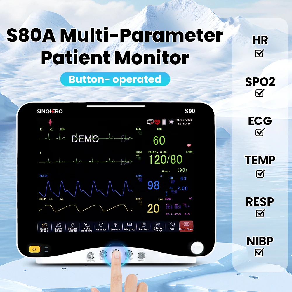 Monitor multiparamétrico S90A 12.1'' para clínica veterinaria