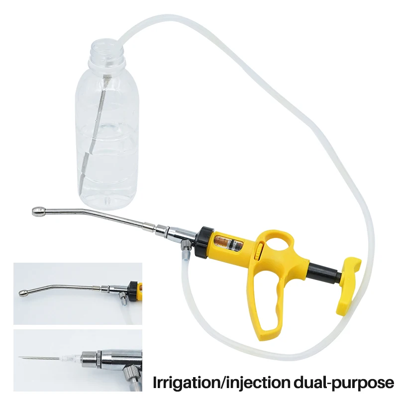 Jeringa continua ajustable de 5Ml, inyector veterinario para cerdo, oveja, pollo, vaca, jeringa para vacuna, alimentador de medicamentos, herramientas para ganado - imagen 3