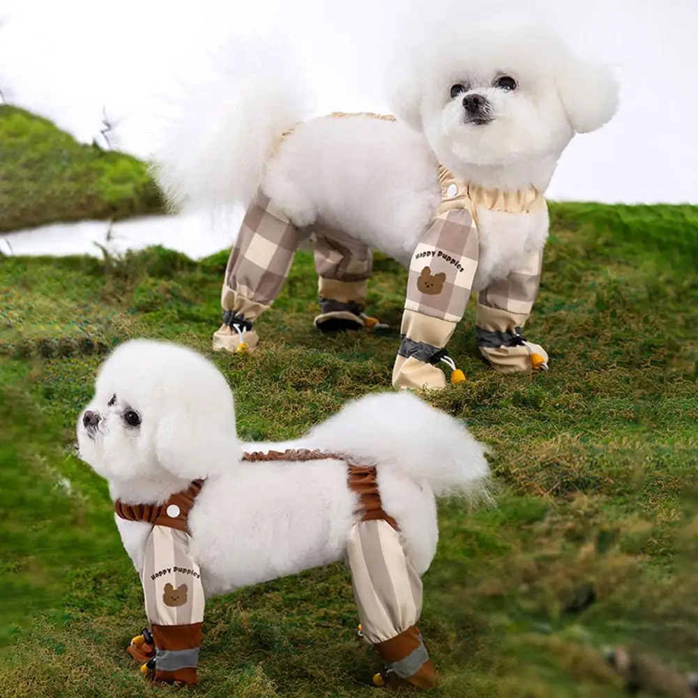 Leggings reflectantes para botas de perro, pantalones impermeables a prueba de polvo, protección completa ajustable para piernas, ropa para salir de mascotas - imagen 3