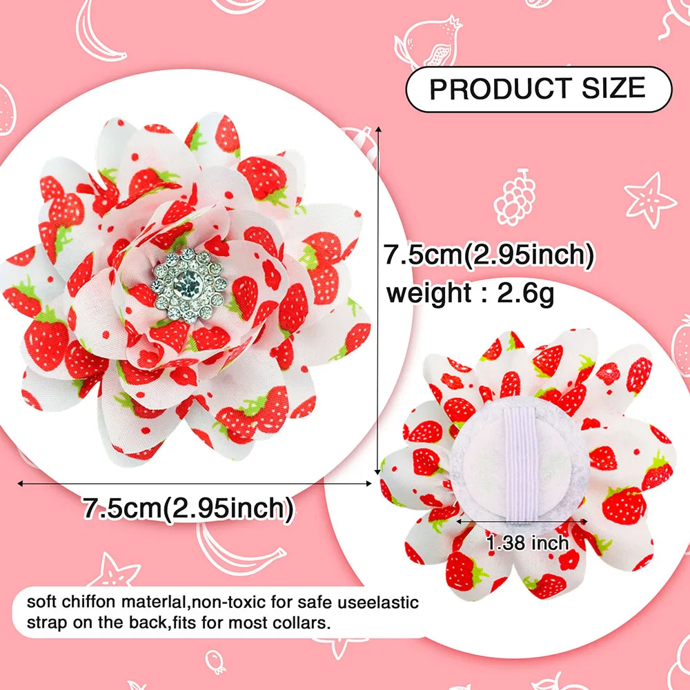 Collar de flores grandes para mascotas, accesorios de moda para perros, pajaritas, suministros de verano para mascotas, novedad - imagen 3