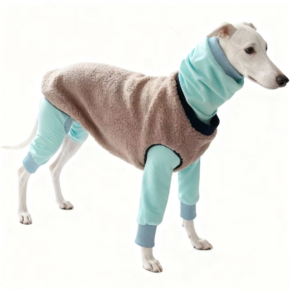 Chaqueta cortavientos de lana de invierno para galgo italiano, abrigo marrón cálido sin mangas para Whippet pequeño Meida grande