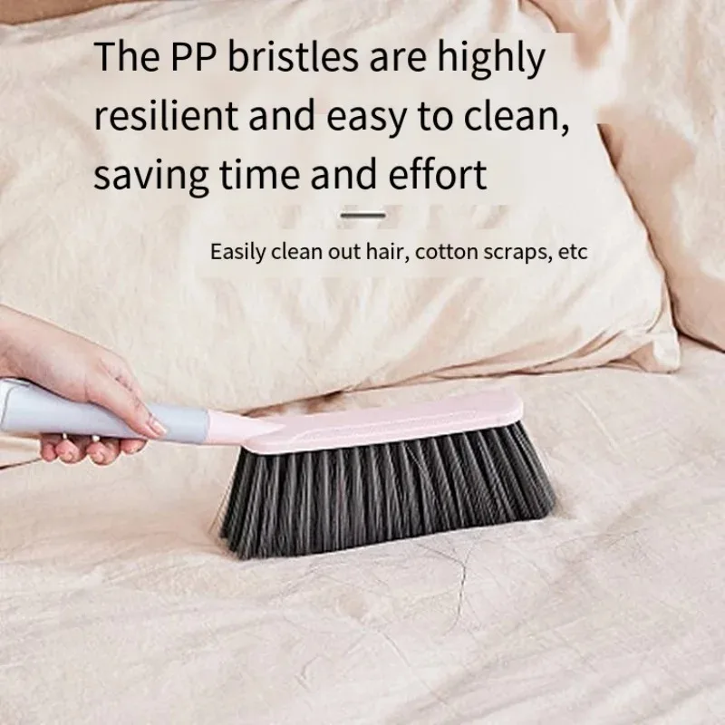 New 1 piece bed sweeping brush with handle pet hair removal brush bed dust removal brush sofa furniture bookshelf cleaning tool - imagen 2