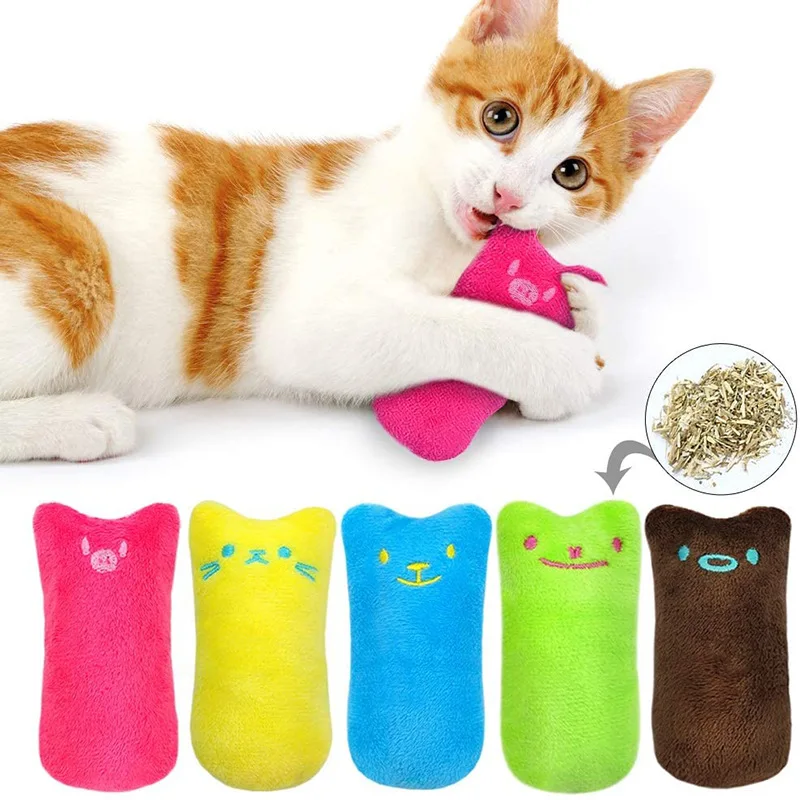 Juguete masticable de felpa para gatos en varios colores
