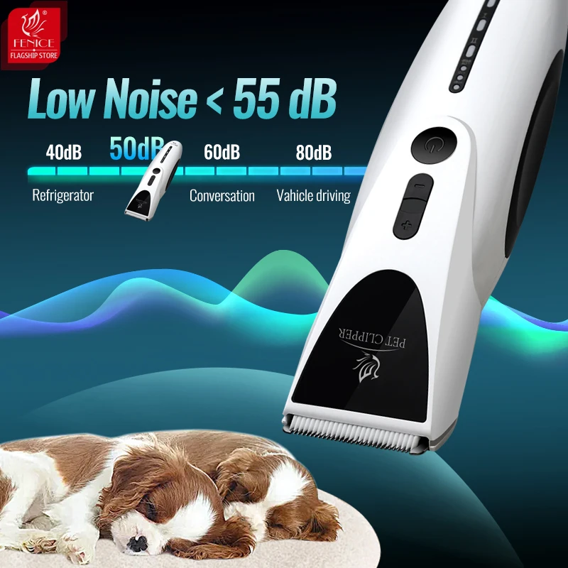 Cortadora de pelo para perros Fenice, cortadora de pelo eléctrica, cortadora de pelo para mascotas, juego de afeitadora, recargable inalámbrica para mascotas - imagen 4
