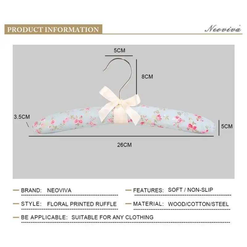 Colgador de madera antideslizante de tela para tienda de ropa, colgador de armario sin costuras para exhibición de chaqueta, Color sólido al azar - imagen 3